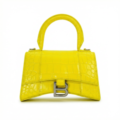 Balenciaga Hourglass Top Handle XS – Croc-Embossed Calfskin
