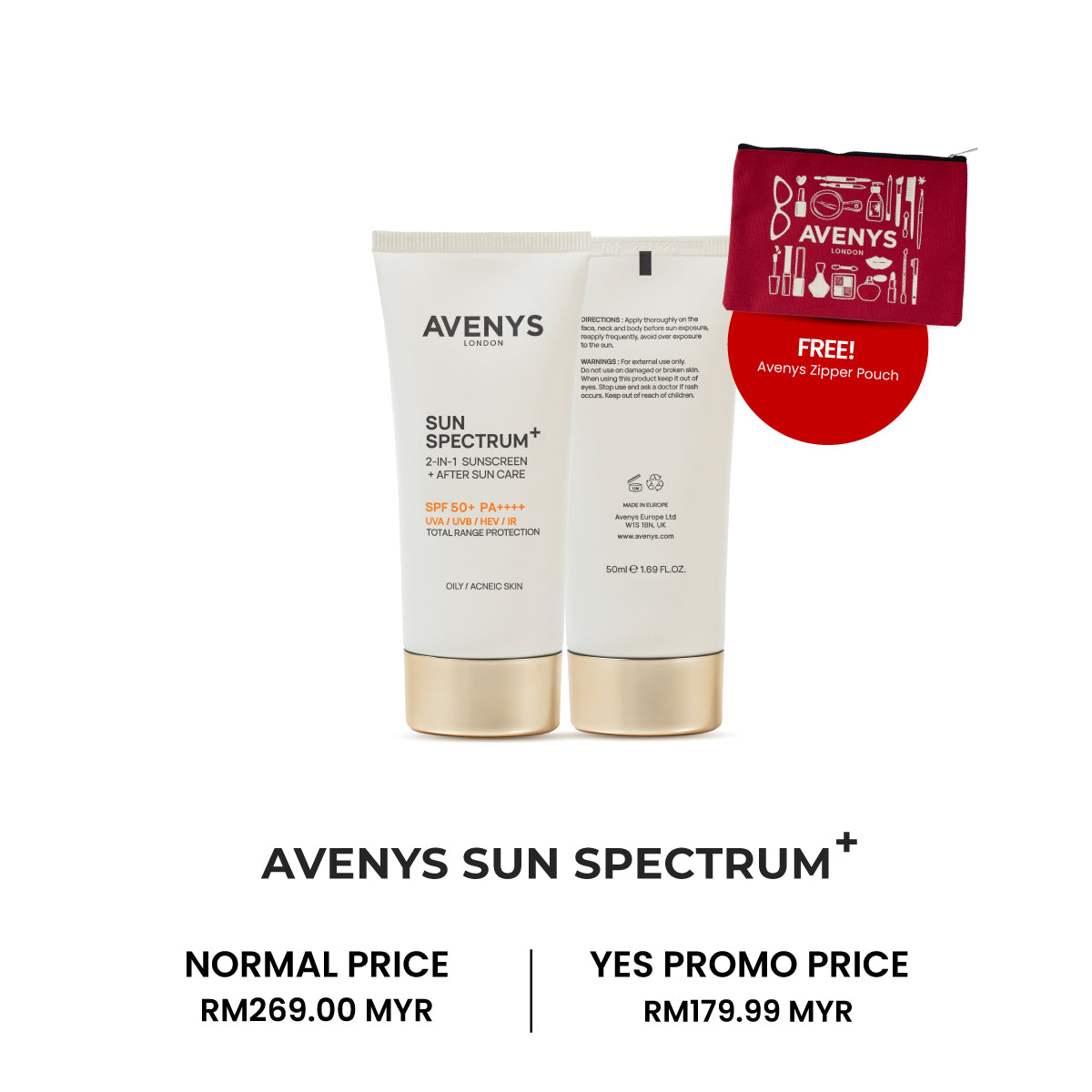 AVENYS Sun Spectrum+ (Oily/ Acneic/ Combination Skin)