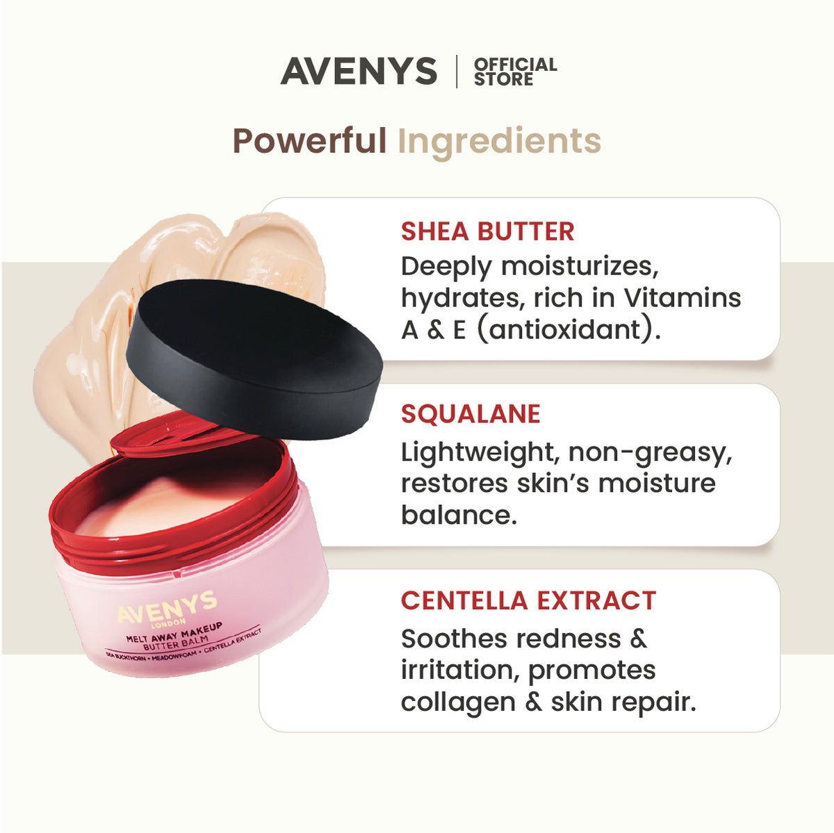AVENYS Melt Away Makeup Butter Balm