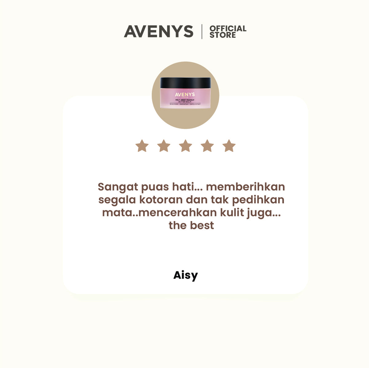 AVENYS Melt Away Makeup Butter Balm