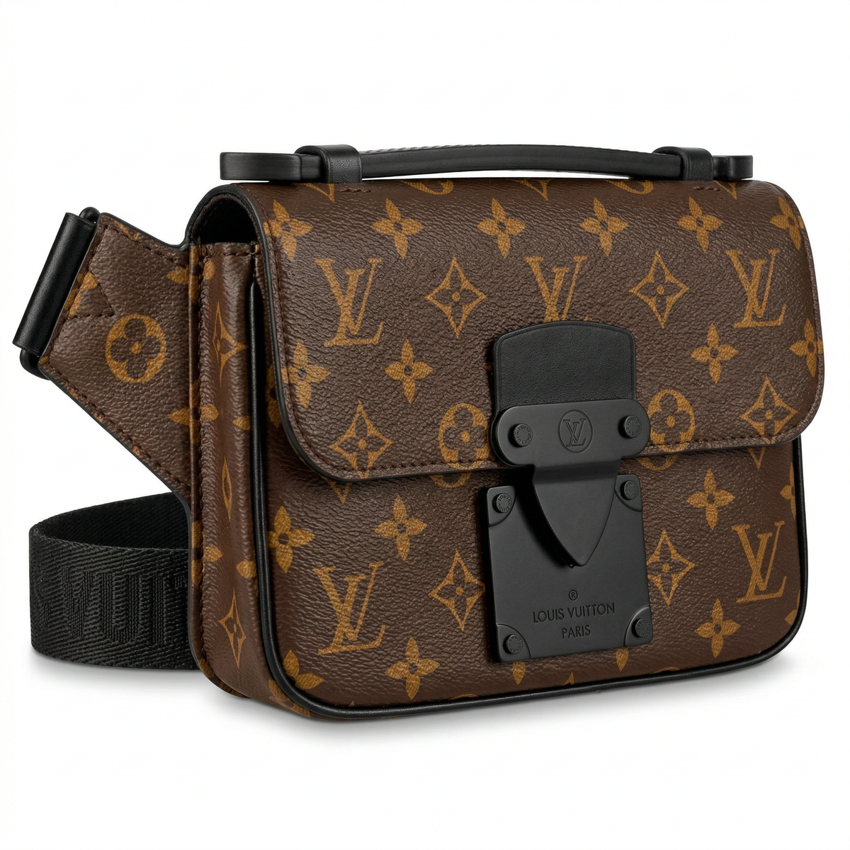 Louis Vuitton S-Lock Sling Bag – Monogram Macassar
