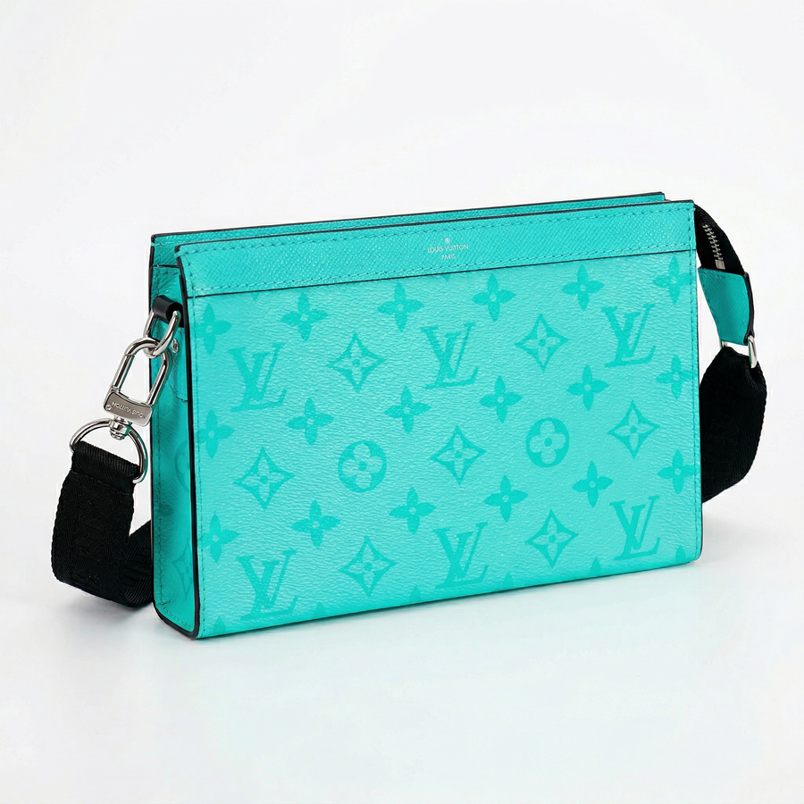 Louis Vuitton Gaston Wearable Wallet – Monogram Seal (Turquoise)