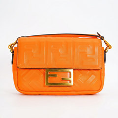 Fendi Nappa FF 1974 Embossed Baguette