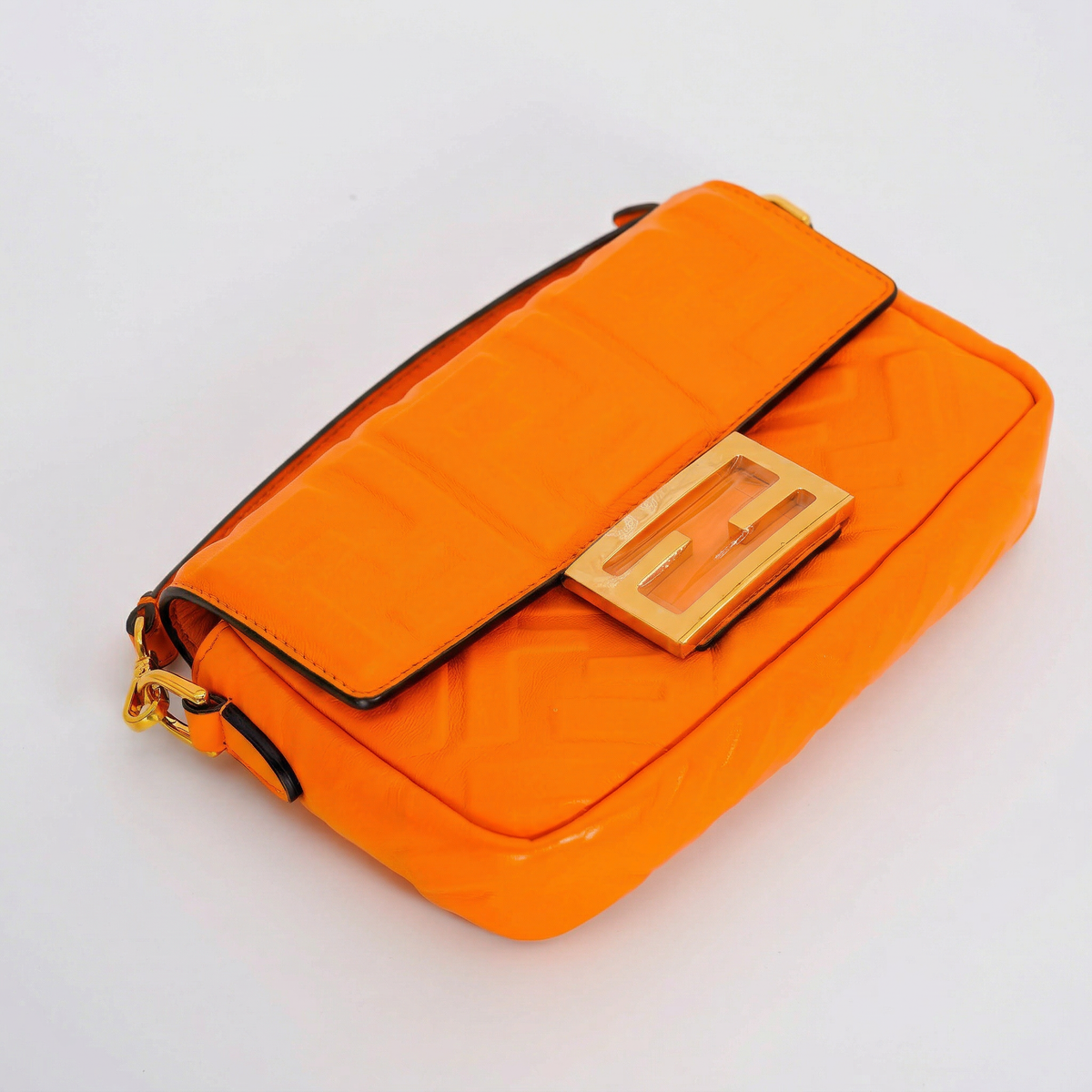 Fendi Nappa FF 1974 Embossed Baguette