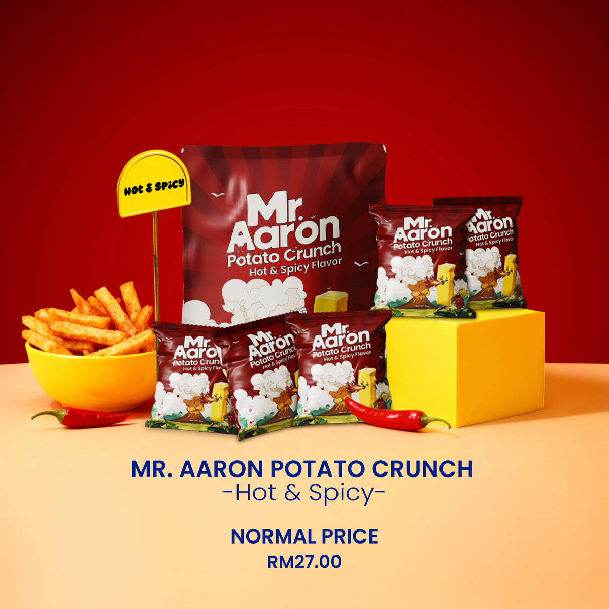 Mr. Aaron Potato Crunch - Hot & Spicy