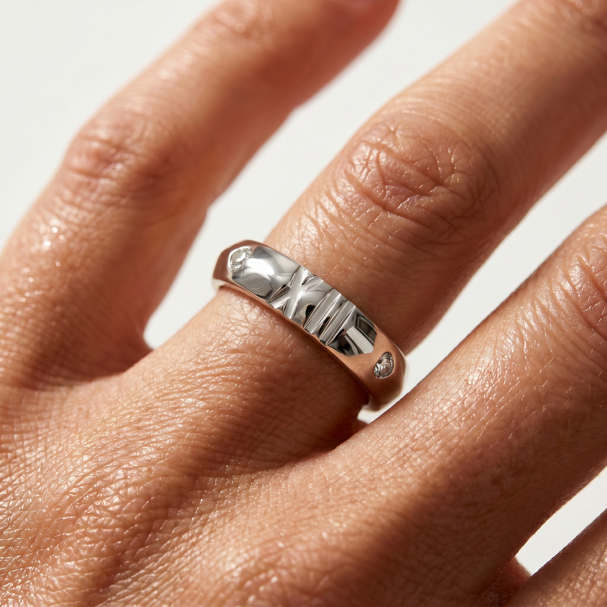 Roman Ring - on White Gold — WEB view 5