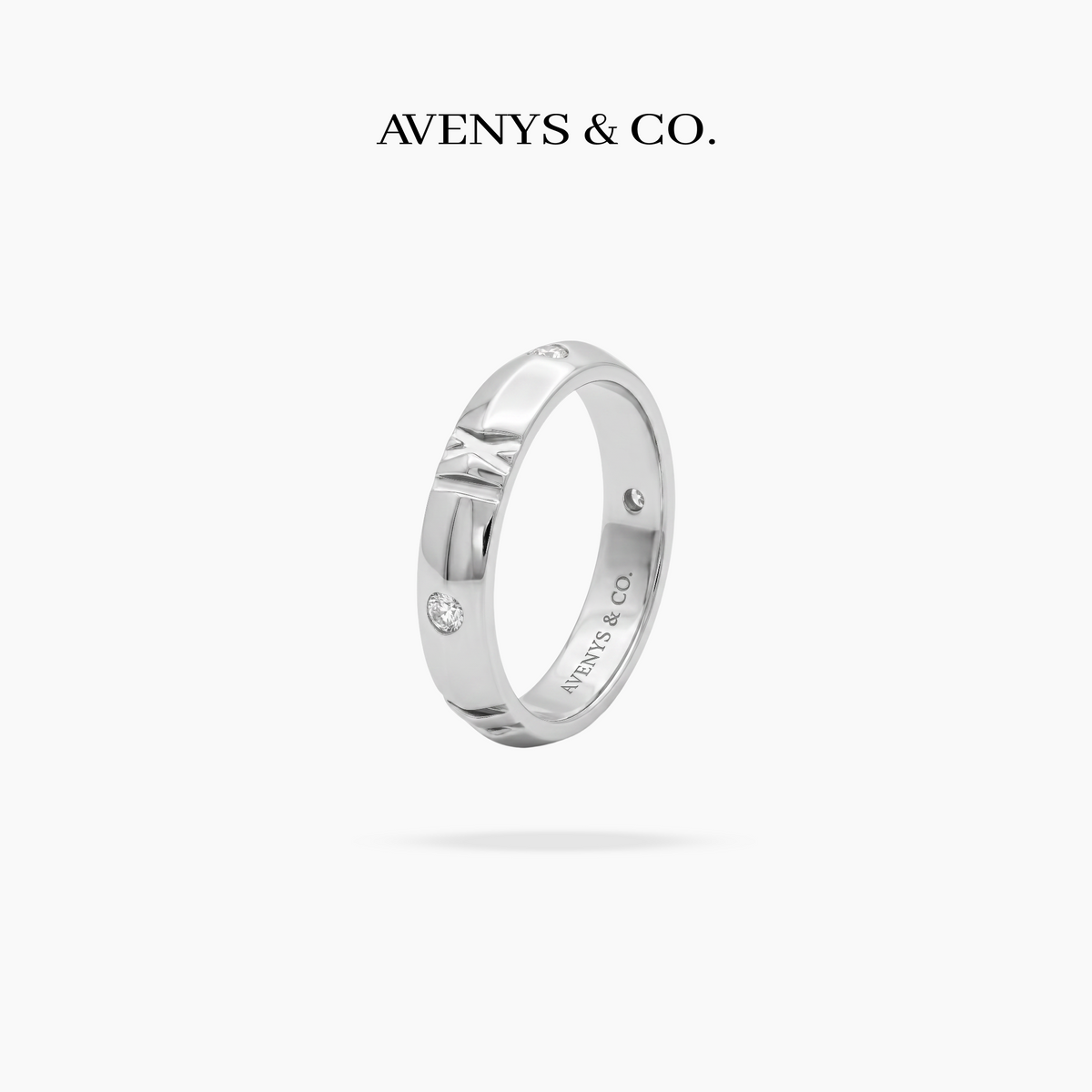 Roman Ring - on White Gold — WEB view 2