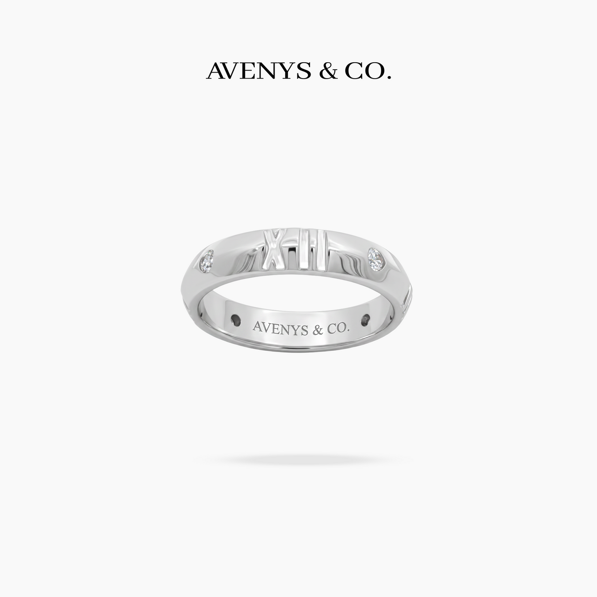 Roman Ring - on White Gold — WEB view 3