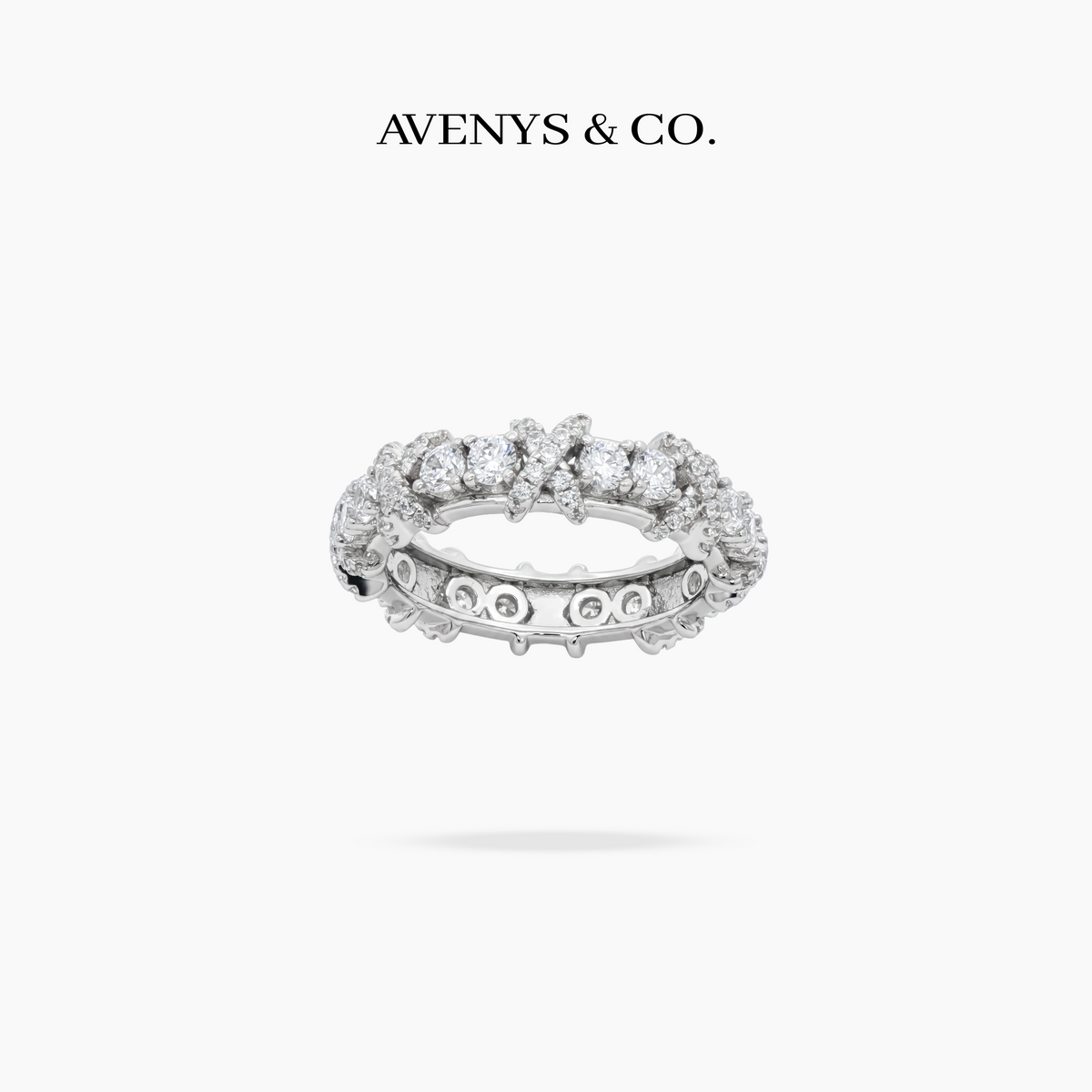 X16 Pave Ring - on White Gold — WEB view 3