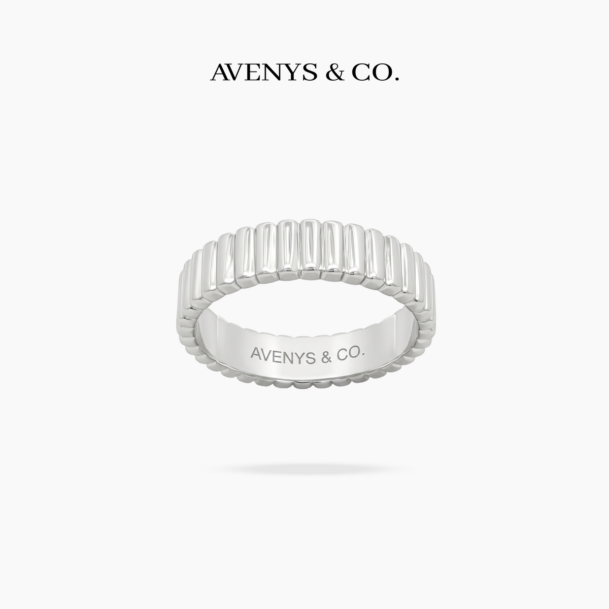 Quatre Duo Band Ring Set - on White Gold — WEB view 9