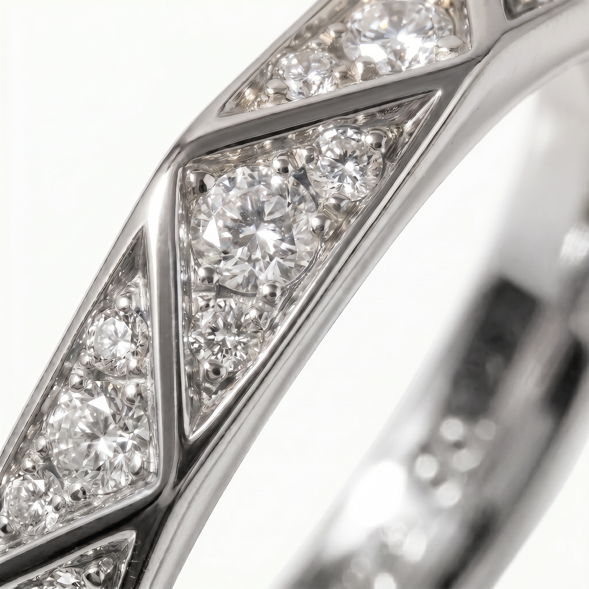Prism Pave Ring - on White Gold — WEB view 4