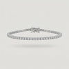 Delicate Tennis Bracelet (2mm) with White Round Stone – on White Gold — WEB product video