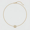 Constellation Pendant Necklace with White Round Stone – on Yellow Gold — WEB product video